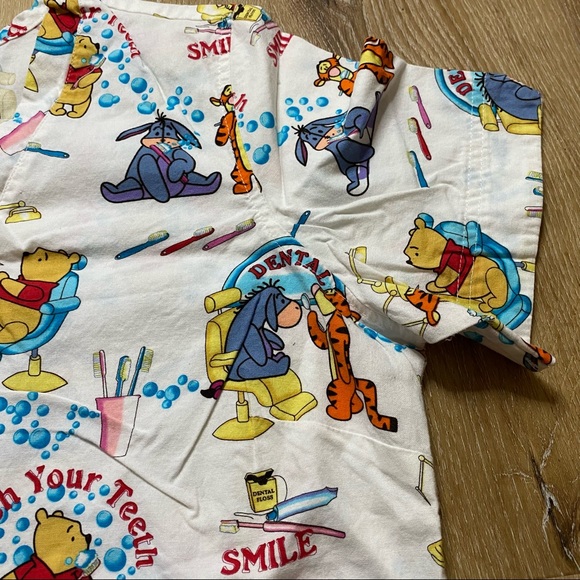 Disney Winnie the Pooh & Friends Dental Hygienist Scrub Top - Picture 6 of 11